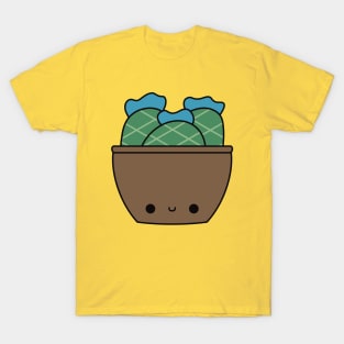 Cute Kawaii Cactus In Brown Pot T-Shirt